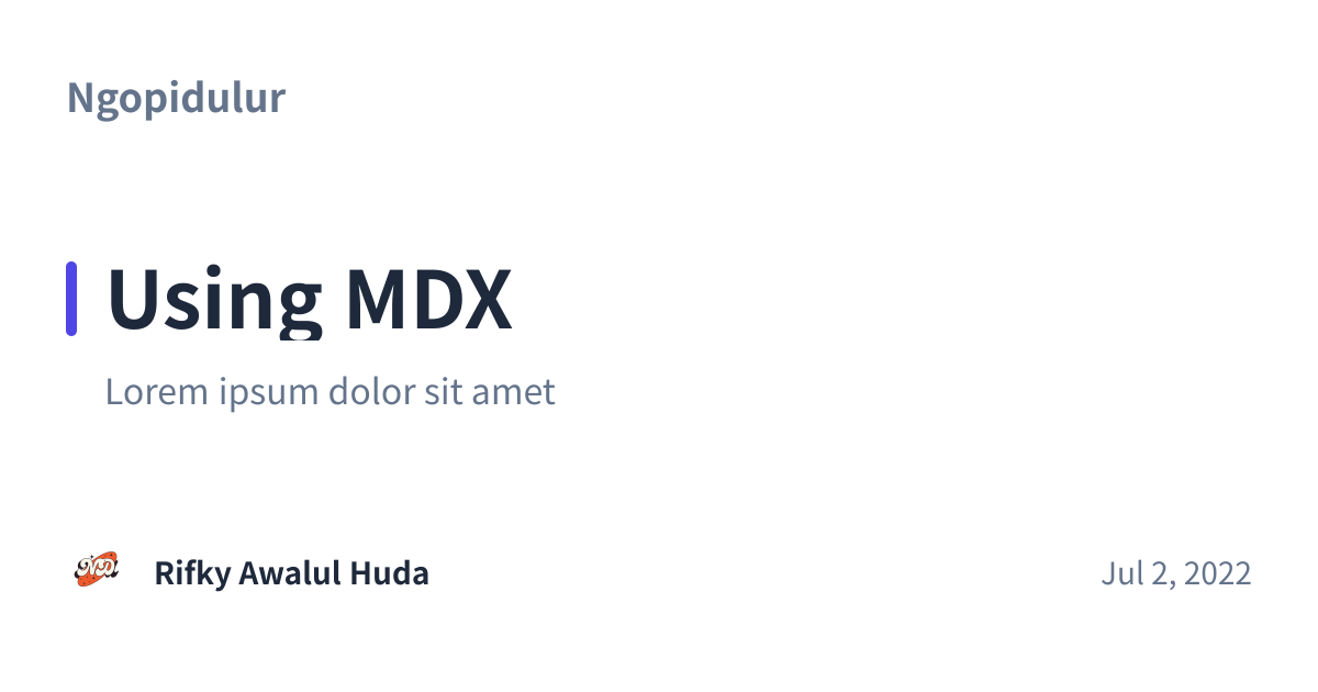 Share preview for Using MDX